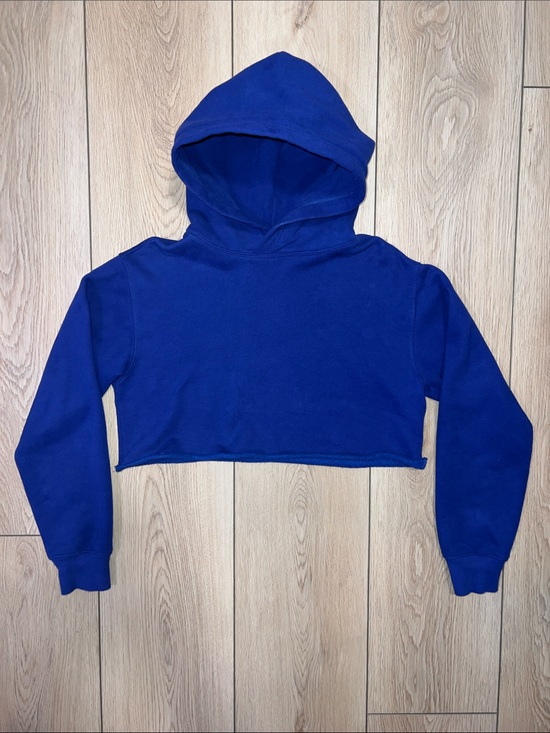 TNA Tops - Vintage TNA Royal Blue Cropped Hoodie